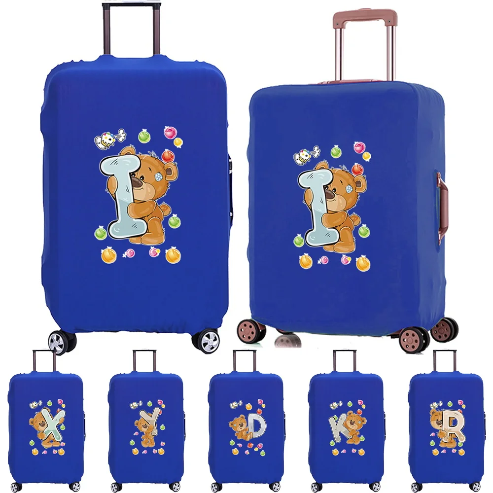 Luggage Cover Travel Suitcase Protective Cover for Trunk Case  18 '' -28 '' Foldable Light Suitcase Cover Bear Letter Pattern