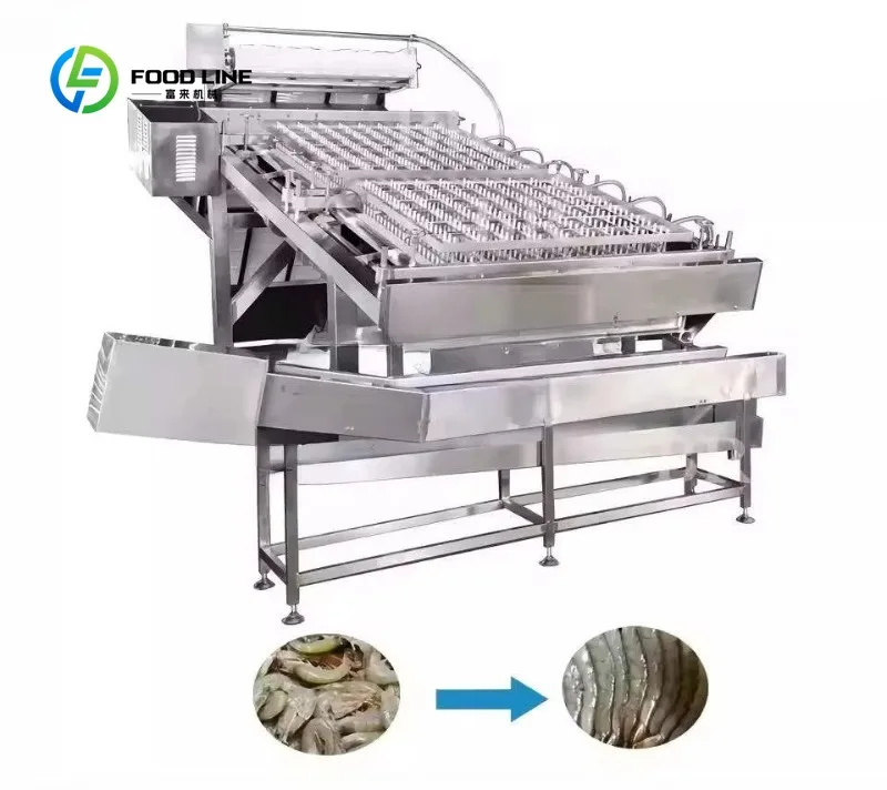 Máquina Peladora de Camarones Eléctrica de Grado Alimenticio para Camarones Vannamei - Equipo Automático para Quitar Cáscaras y Abrir la Espalda