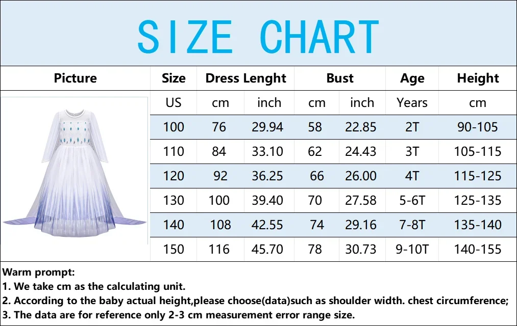 Mädchen Eis-Fantasie-Prinzessin Mesh-Ballkleid Kinder Cosplay-Kleid für Halloween, Karneval, Geburtstag, Themenparty, Rollenspiel – Detail 11