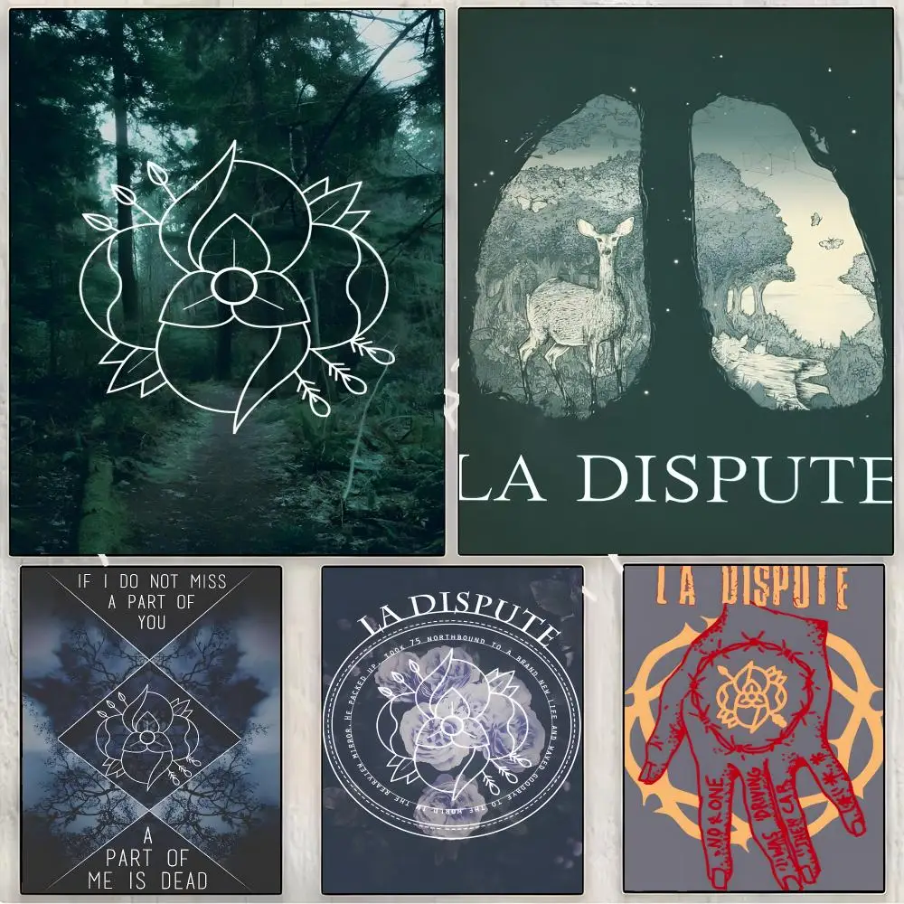 La Dispute Band Hardcore Painting Calligraphy Canvas Print Wall Mural for Living Room Decor Gifts