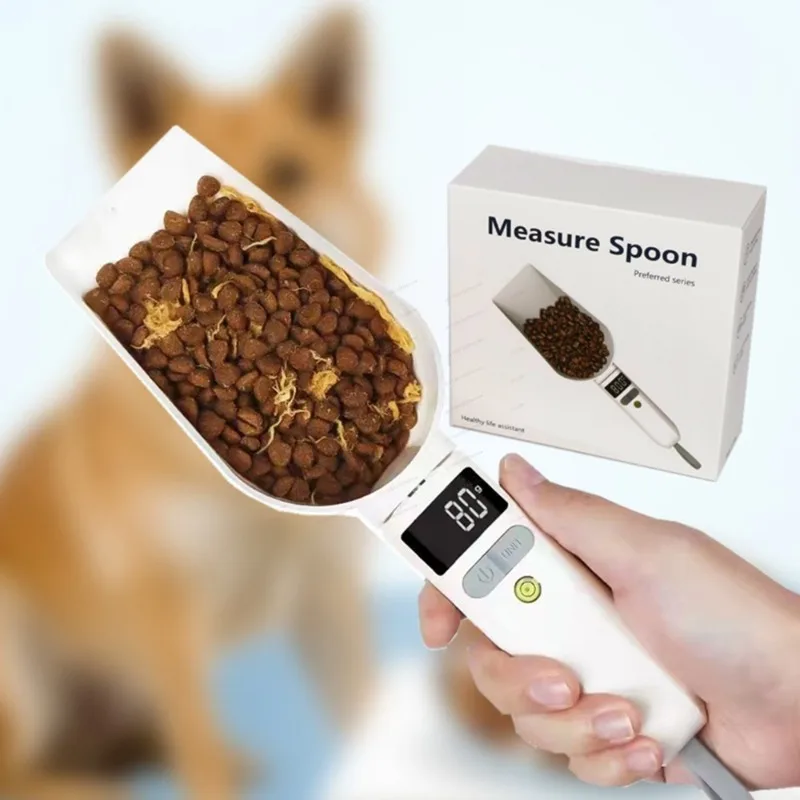 Pet Food Measuring Spoon Scale Dog Cat Food Scoop Gram Measure Feeding Portion Control Spoon