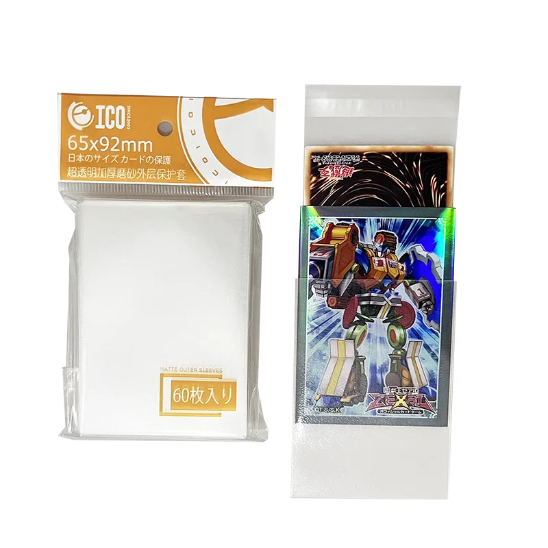 

120cts/65x92 мм матовые рукава для карт Yugioh, прозрачная защита для карт для японских настольных игр небольшого размера, внешняя крышка для карт ICO