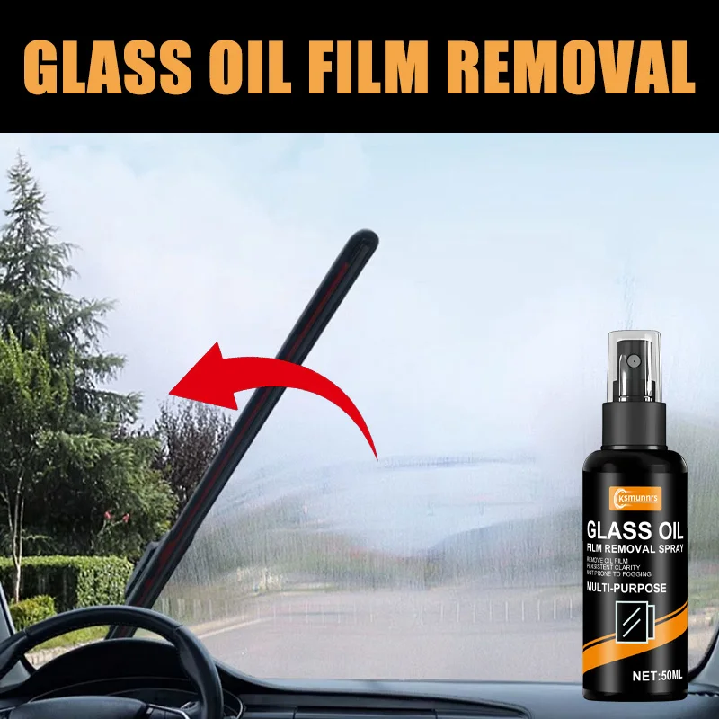 Automotive Glass Polishing Spray Windshield Restoration Cleaner for Oil Film Oxidation Removal and Clear Visibility