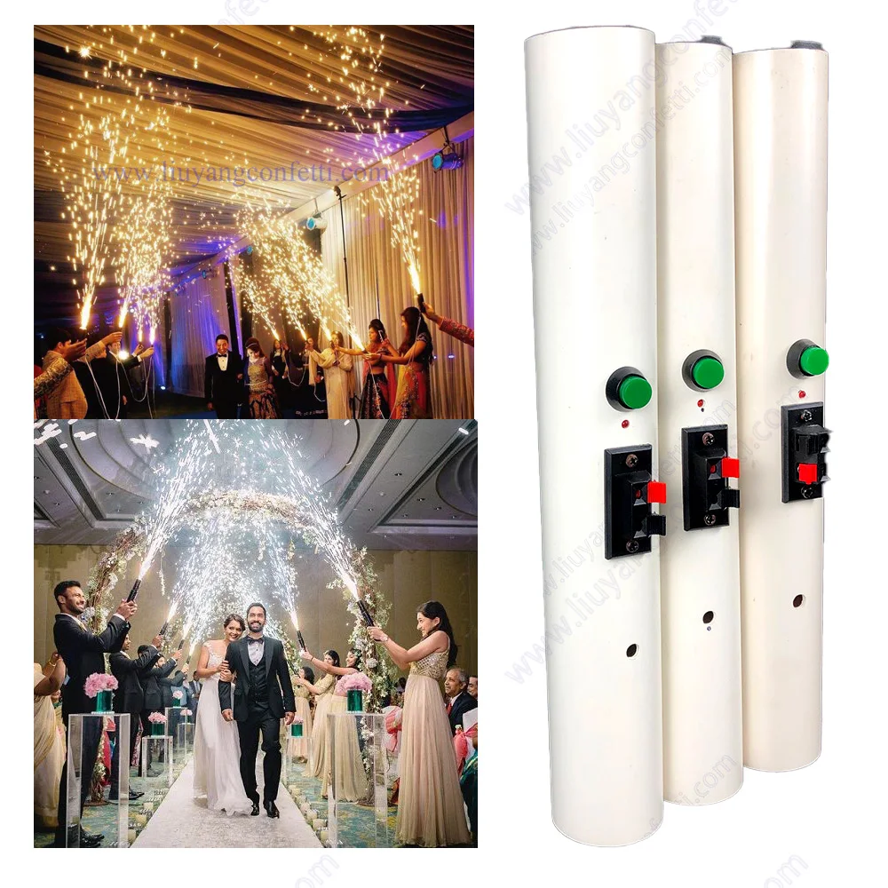 Portable Wedding Hand Hold Torch Reusable Spark Machine for Stage Party Marriage DJ Without Battery Without Inside Cold Fountain