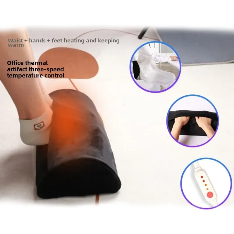 Home Multi Functional Heating and Hand Warming Foot Pad with USB, Three-level Temperature Control and Heating, Office Foot Pad