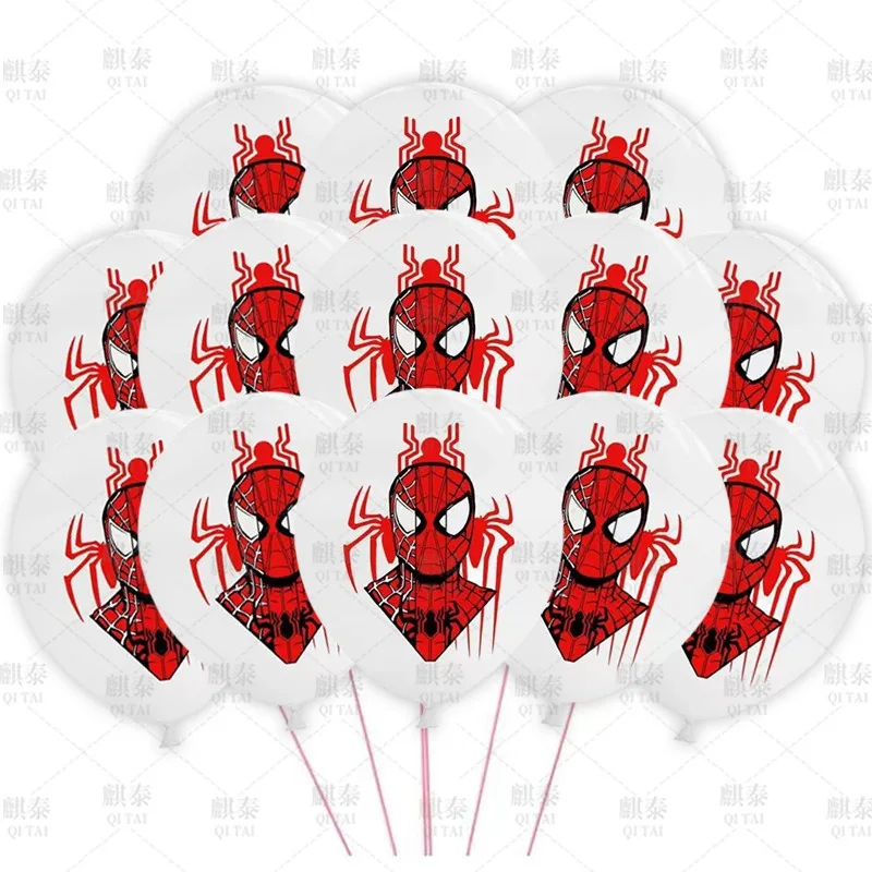 Marvel 3/6/18pcs 12 Inch Spider-Man Cartoon Anime Balloon Set,latex Balloons,for Children's Festival Parties,party Decorations