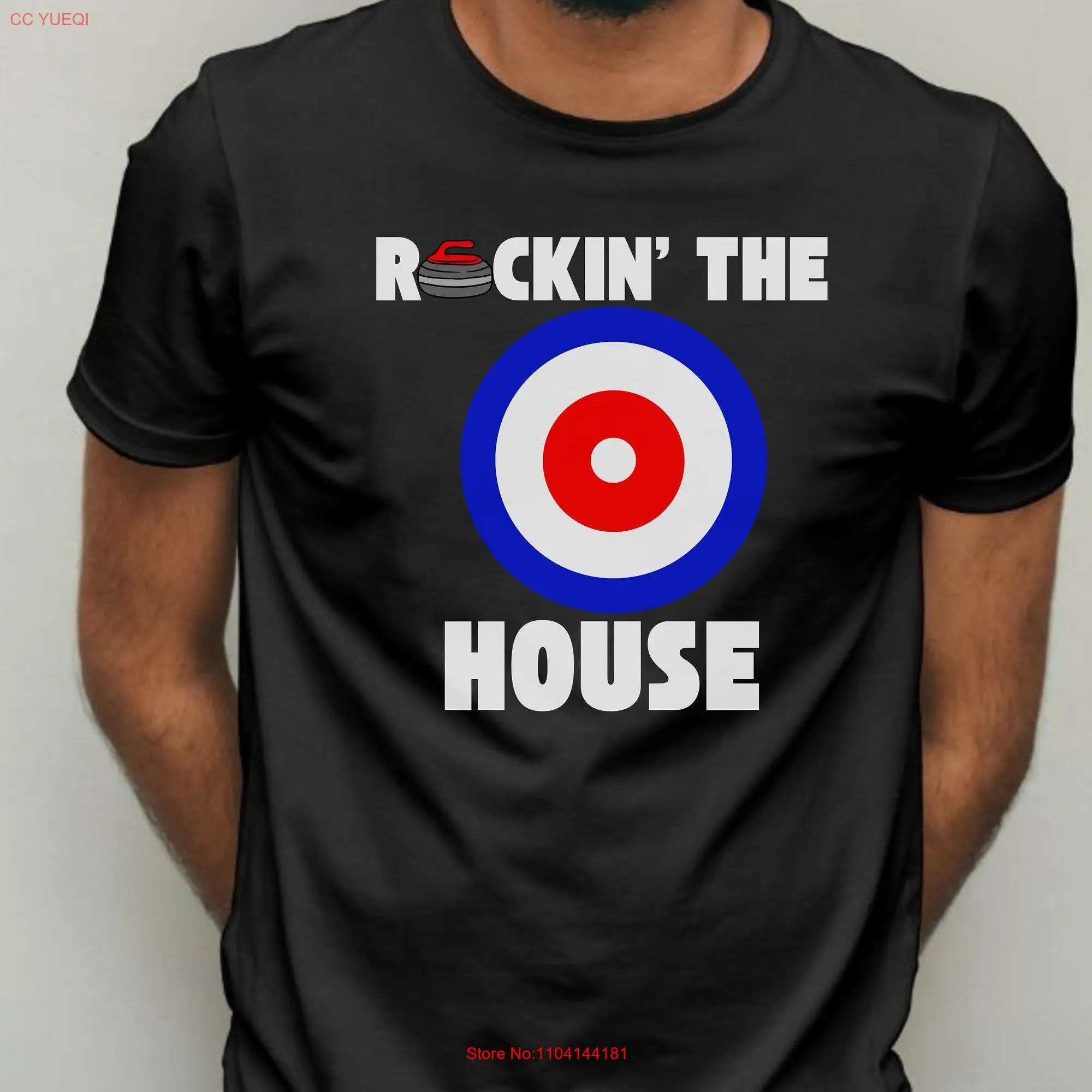 Rockin' The House T Shirt Funny Curling for Curler Winter Sports Apparel long or short sleeves