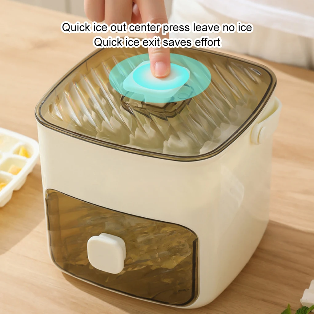 

48-сеточная форма для кубиков льда, многоразовый холодильник, льдогенератор, одно касание, легкосъемная самодельная форма для кубиков льда, домашний инструмент для изготовления льда