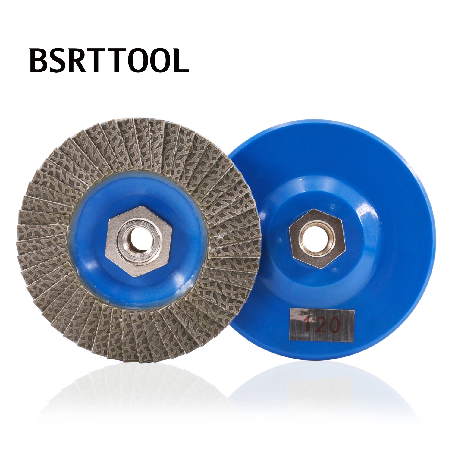 BSRTTOOL 4.5 Inch 1pc 60/100/200/400 Grit Diamond Polishing Grinding Wheel Plastic Matrix Abrasive Disc