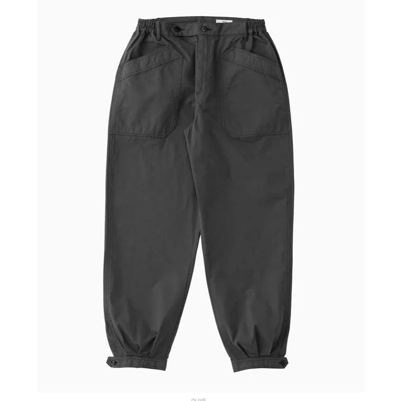 

Модные мужские брюки 2026 года в японском стиле, свободные, широкие, зауженные к низу, повседневные, от собственного бренда