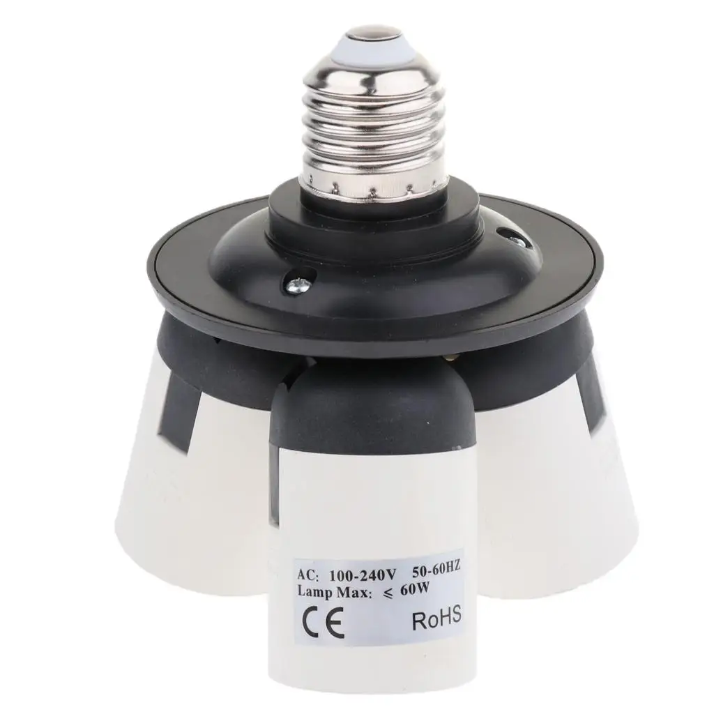 3-in-1 Adjustable Base Light Lamp Bulb Adapter Holder Socket Divider E27