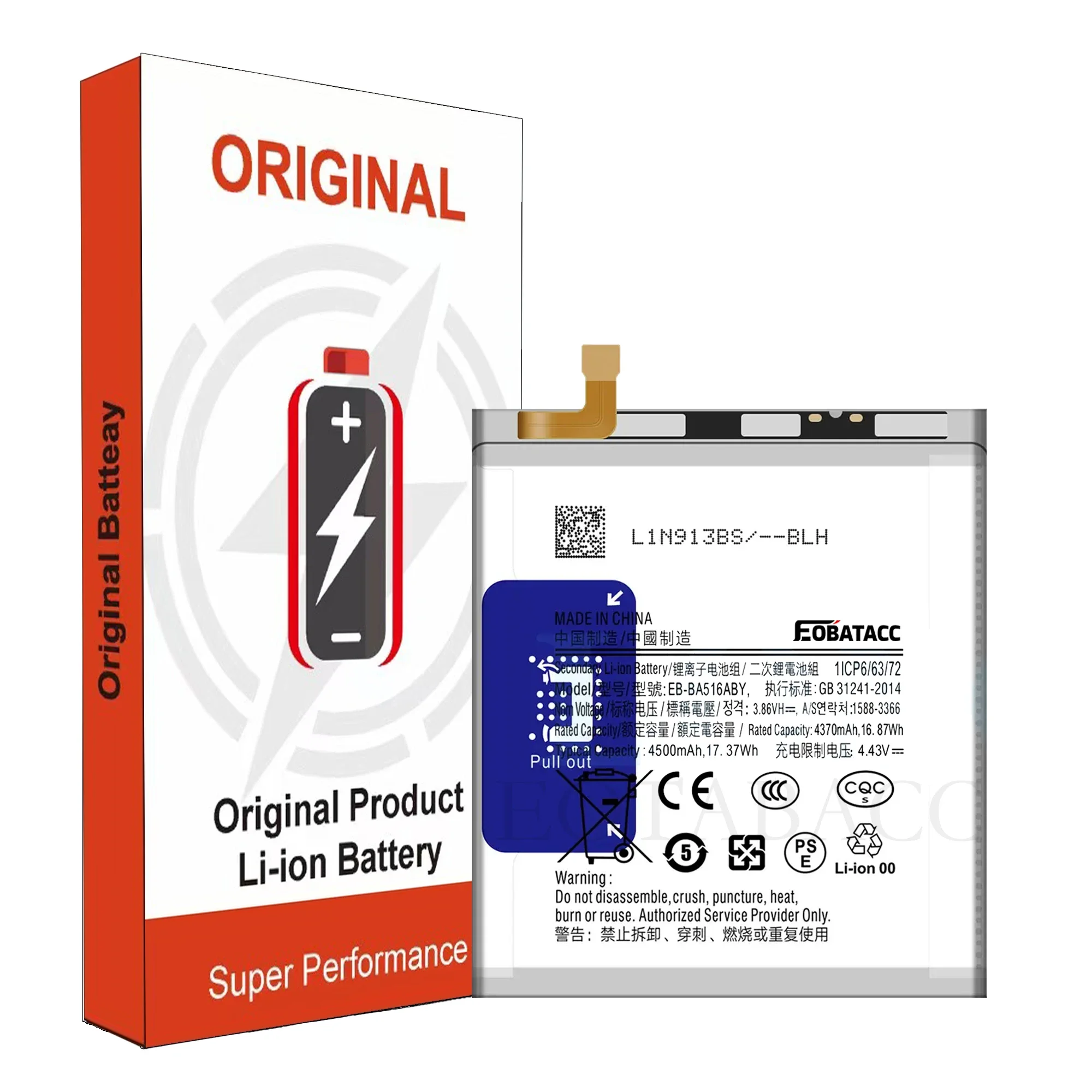 

2025 Years Brand New EB-BA516ABY 4500mAh Replacement Battery For Samsung Galaxy A51 5G / A516 SM-A516B/DS SM-A5160