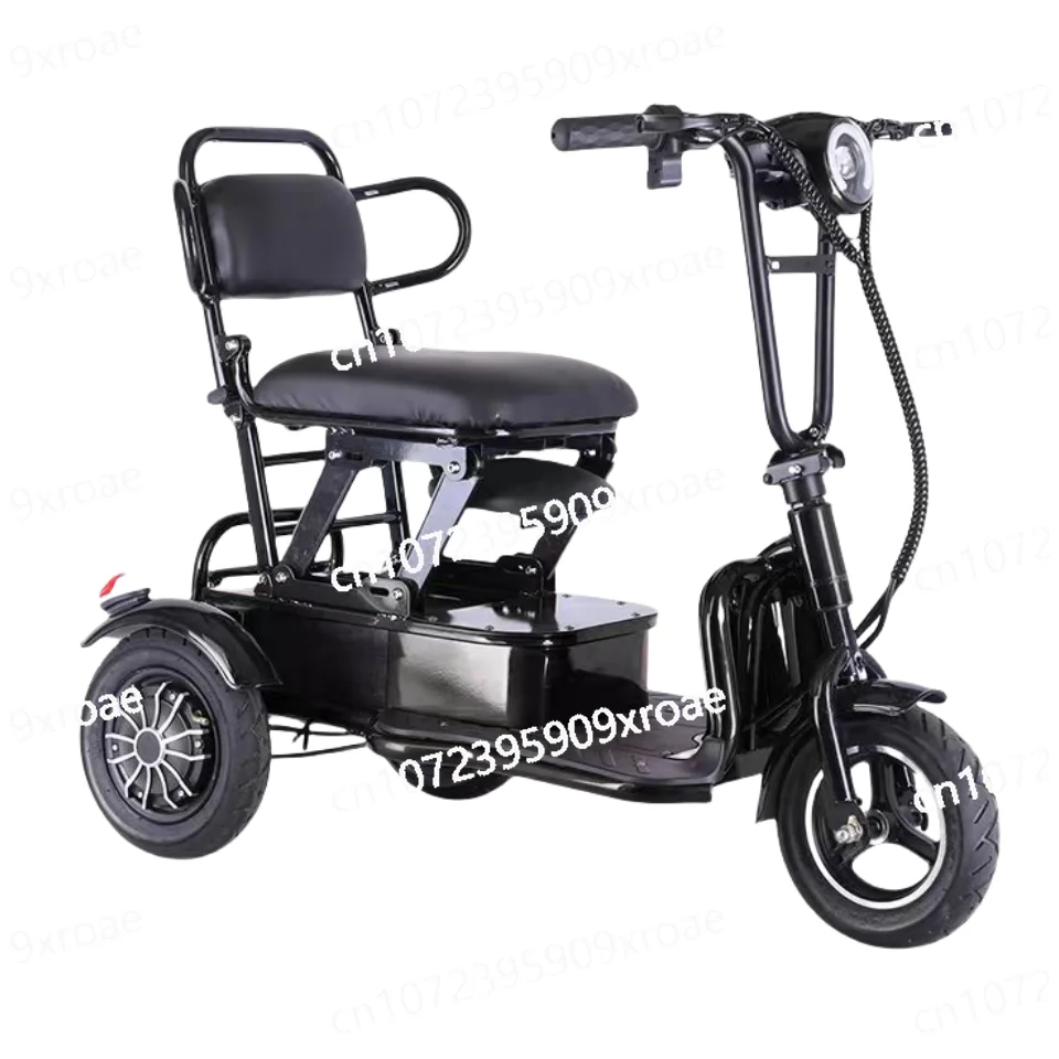 Electric Dual Motor Disability Powered Mobility Tricycle Electric Scooter with Seat Max Load 200kg Scooter 3 Wheel