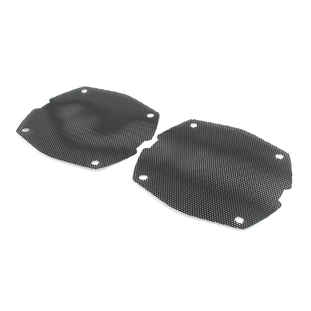 CNC Aluminum Motorcycle Thin Mesh Front Fairing Speaker Grilles for Harley FLH FLHX FLHT 1998 1999 2010 2011 2012 2013 Black