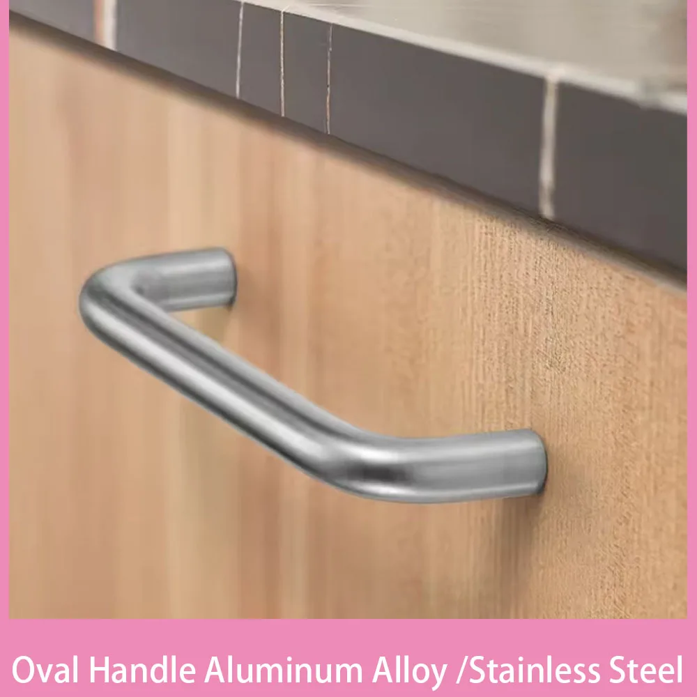 1Pcs Dia 20mm/26mm Aluminum Alloy Stainless Steel Oval Handle Hole Pitch 100mm-180mm For Machine Tool Equipment Safety Door