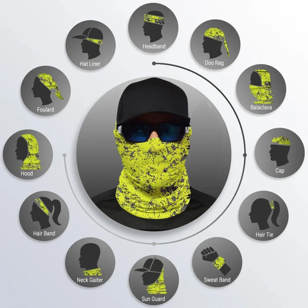 Solid Man Mask Bandana High Elastic Seamless Balaclava Gaiter Hunting Headband Cycling Fishing Tube Face Fashion Sport Ski Scarf