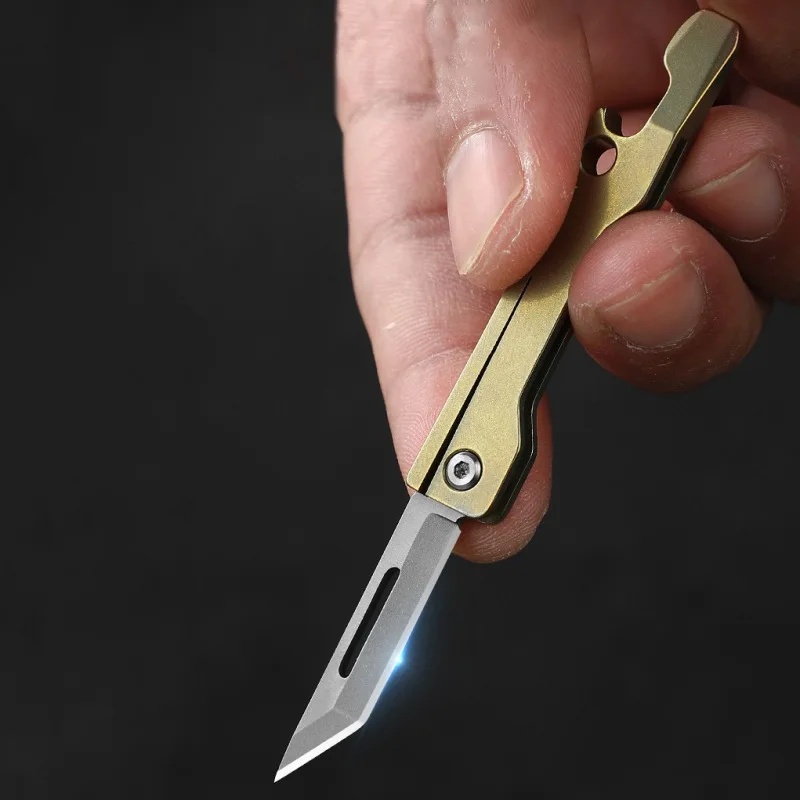 Survival Multitool Bottle Opener Folding Knife Multicolor Titanium Alloy Ultralight Keychain Pocket Knife Unboxing Cutter