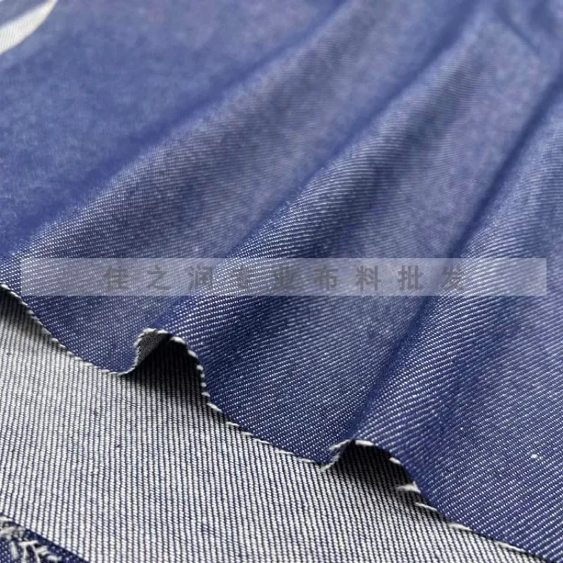 Thin Colour Washing Denim Fabric By The Meter for Needlework Clothes Shirt Pants Bag Diy Sewing Jeans Cloth Soft  Black Green