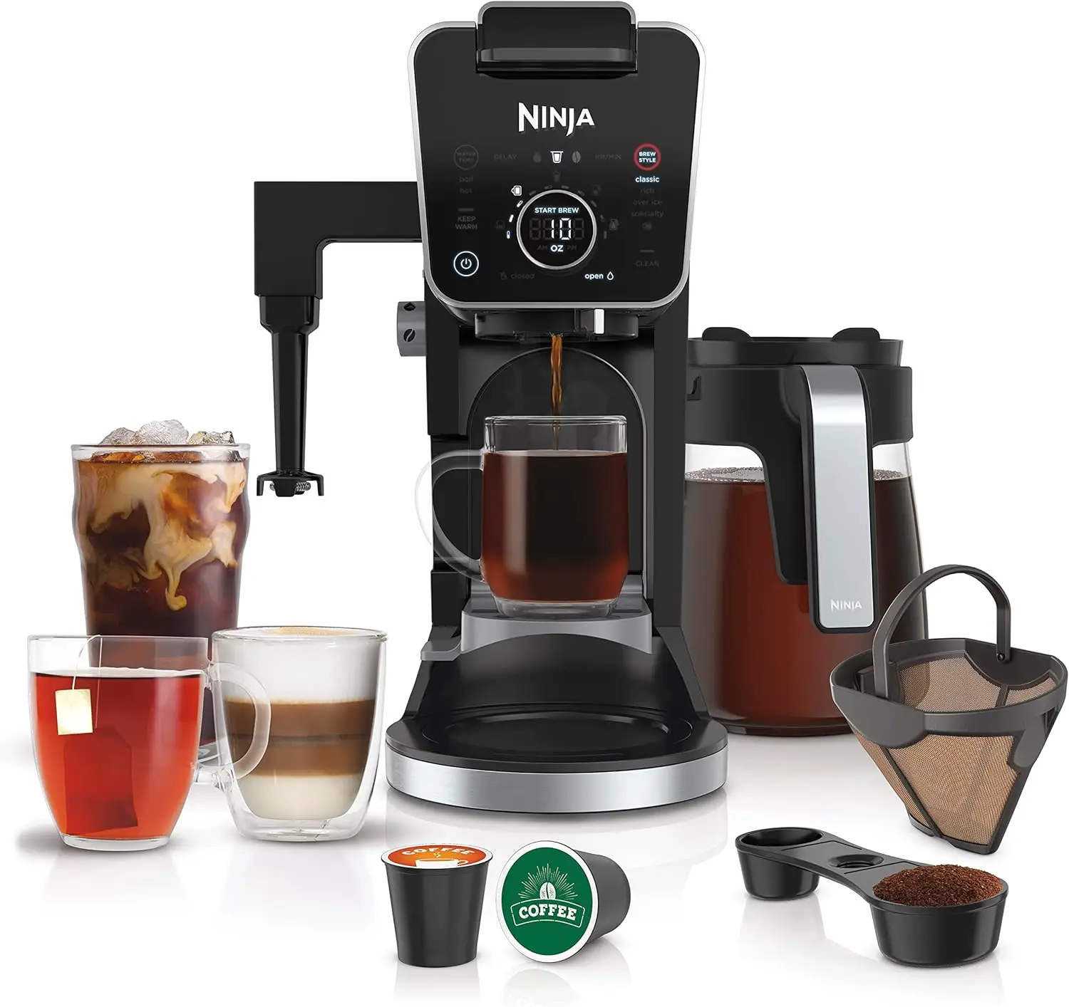 Ninja CFP307 DualBrew Pro Specialty Coffee System, Single-Serve, Compatible with K-Cup Pods, and 12-Cup Drip Coffee Maker, with