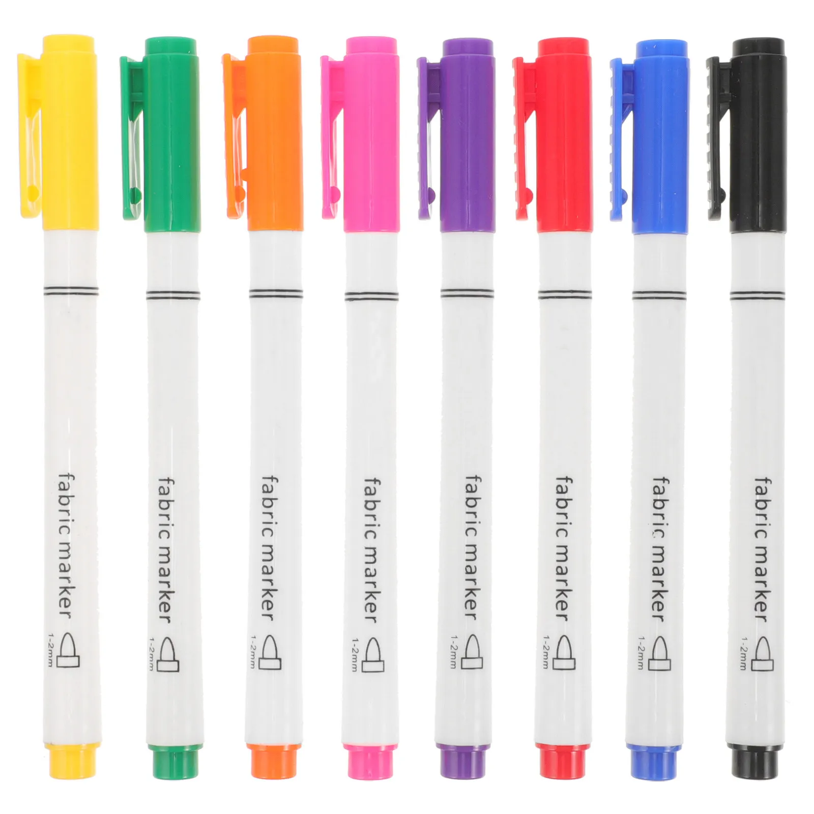 

8Pcs Bright Fabric Markers for Clothing DIY T-Shirts Shoes Hats Pillowcases Backpacks Portable Lightweight Plastic Paint Markers