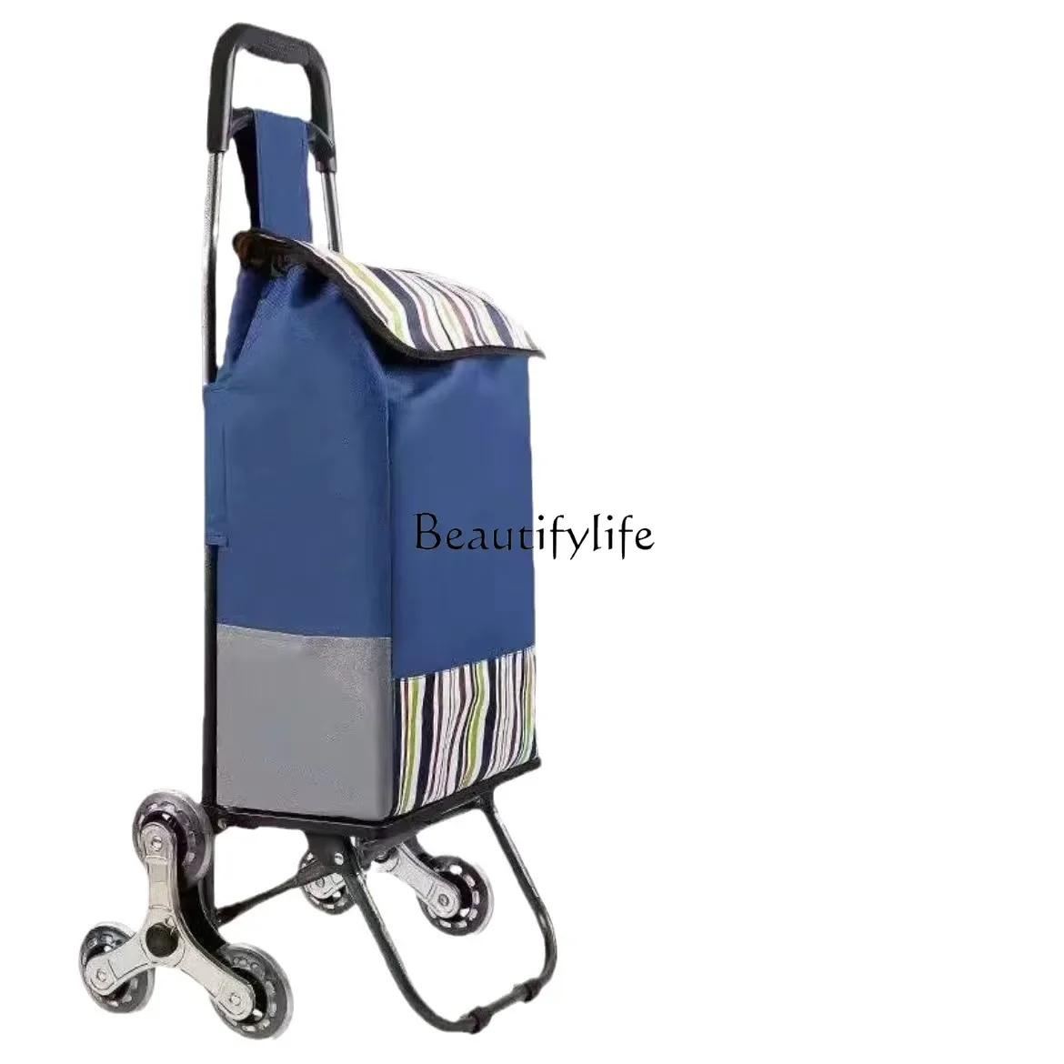 Household portable shopping shopping cart, light climbing and folding hand push trolley