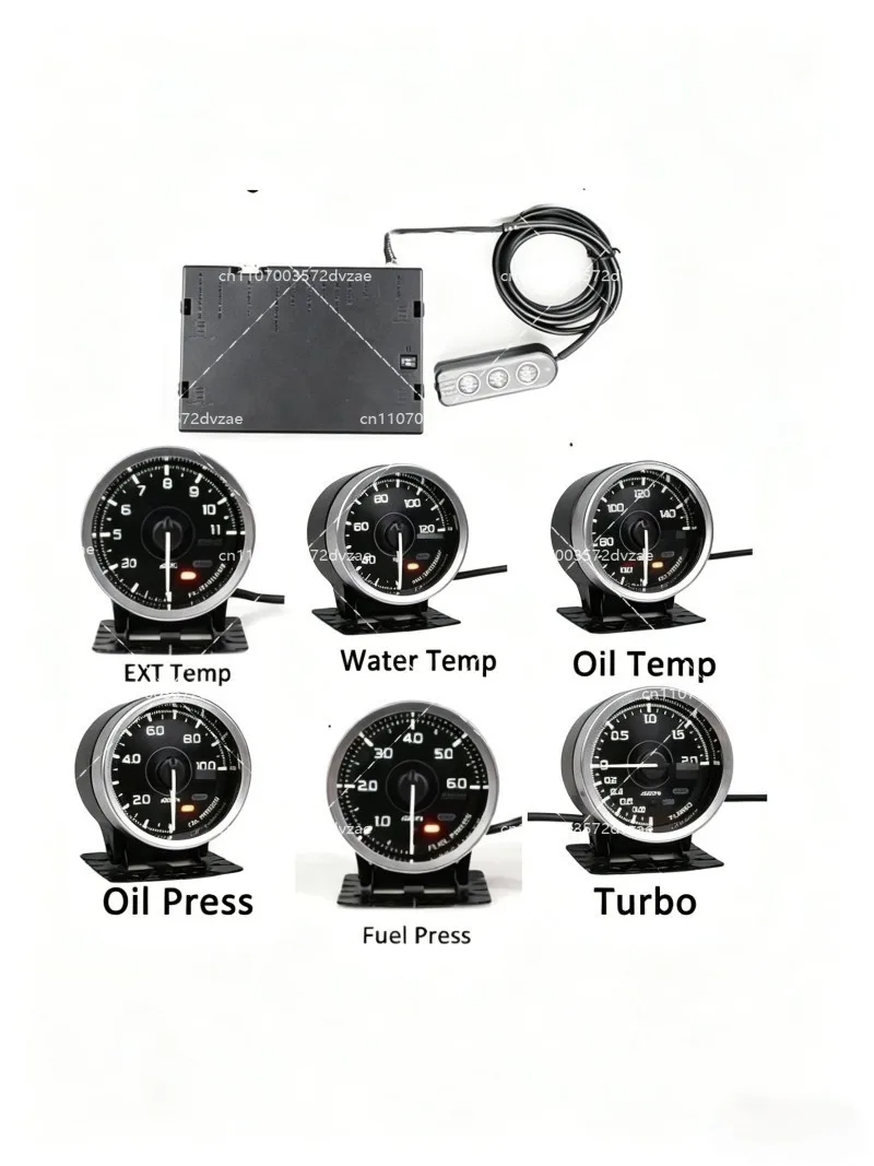 Gauge Defi Meter Water Temp Oil Temp Oil Press Boost Ext Temp Fuel Press With Controller & Sensors