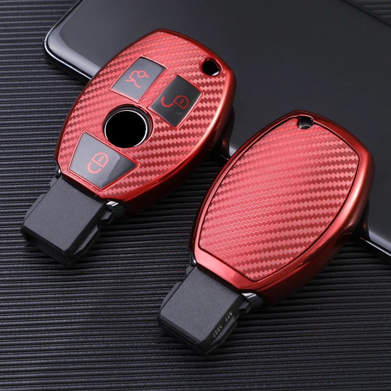 Sarung Kunci Remote Mobil TPU Sarung Kunci Fob untuk Mercedes Benz W204 W463 W176 W251 W205 AMG A C E S G Kelas GLA CLA GLK GLC CLS