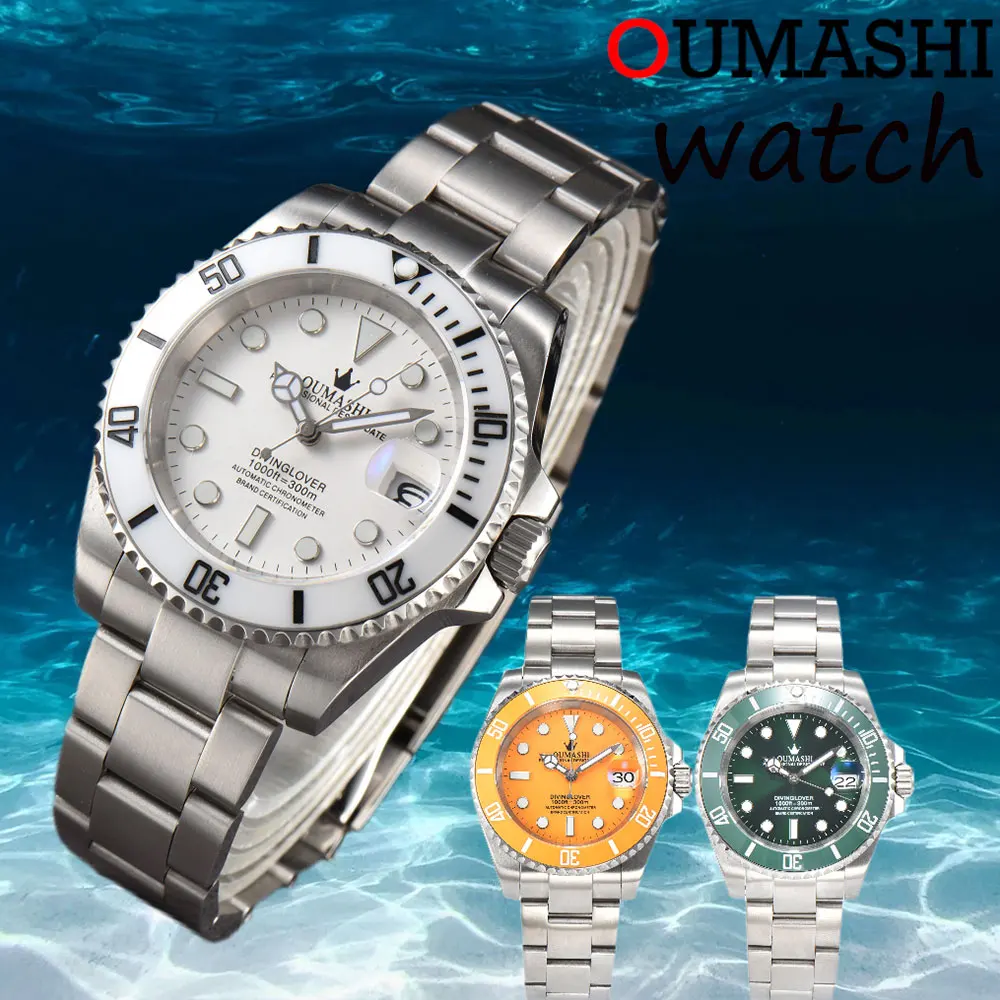 40mm Diving Automatic Mechanical Men\'s NH watches 35A Movement Ceramic Bezel Waterproof Wristwatch Sapphire GMT Case 20 Strap