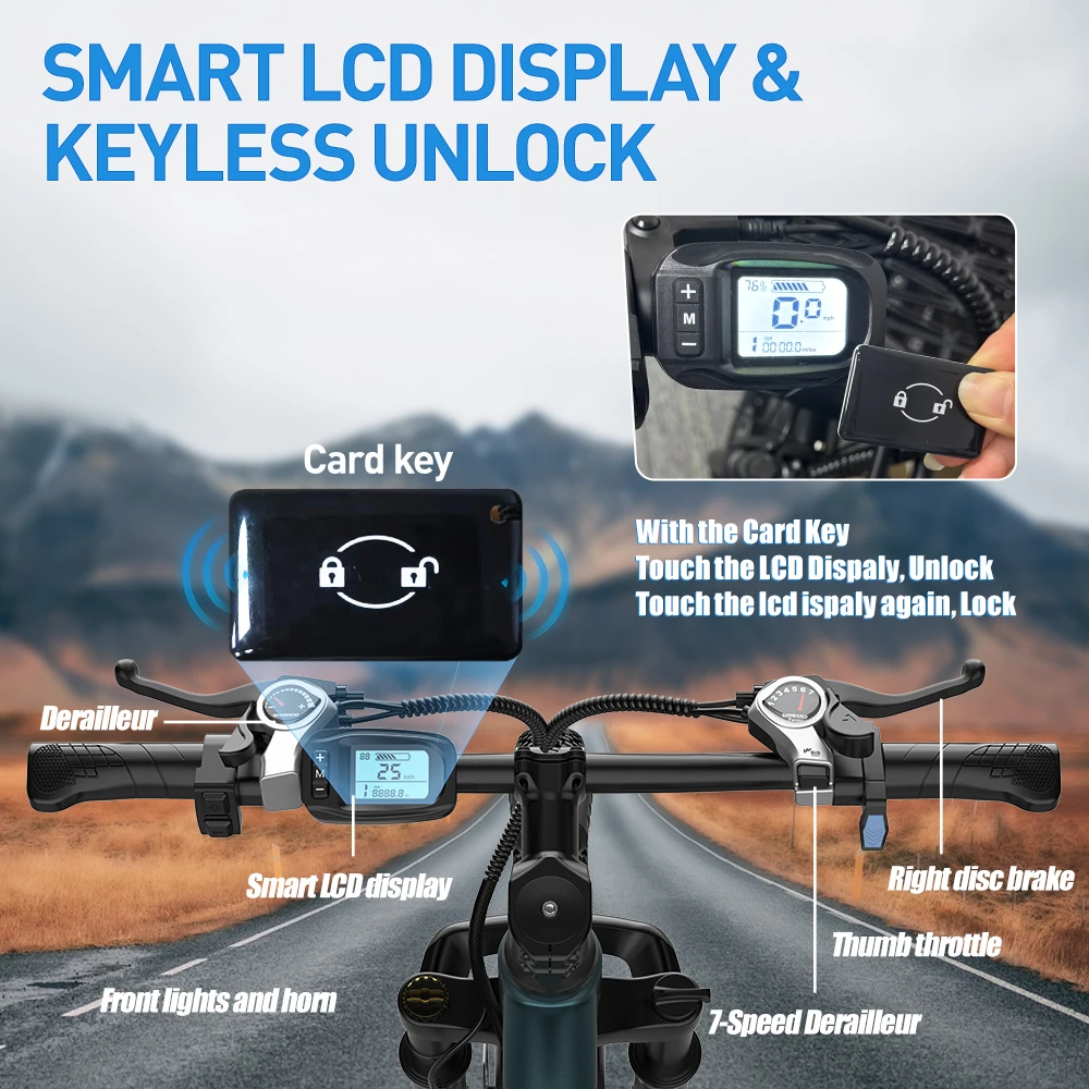 400W Lithium Battery 26inch Fat Tyre Mountain Bike 36V 13AH City Ebike Bicycle Electric Bike