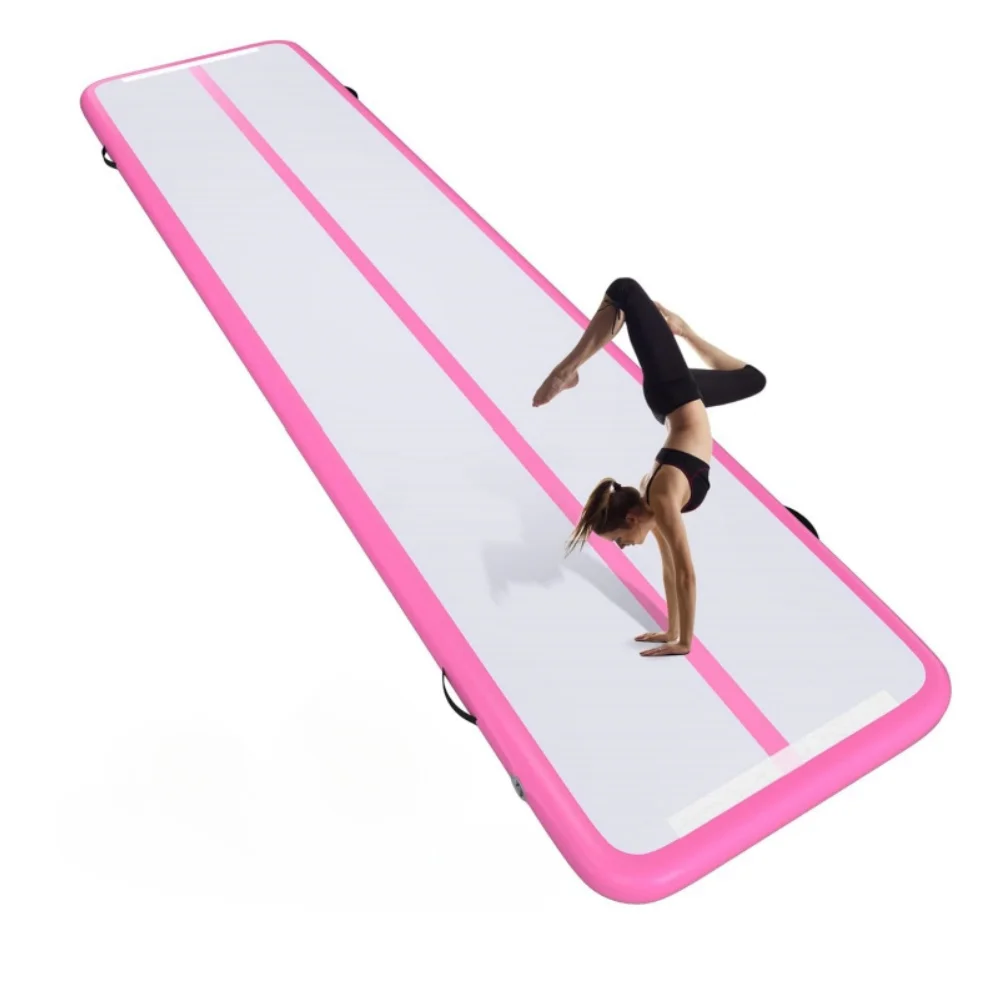 

Wholesale 10ft/13ft/16ft/20ft Gymnastics Air Tumbling Mat Inflatable EVA Tumble Track Without Electric Pump For Gym Use