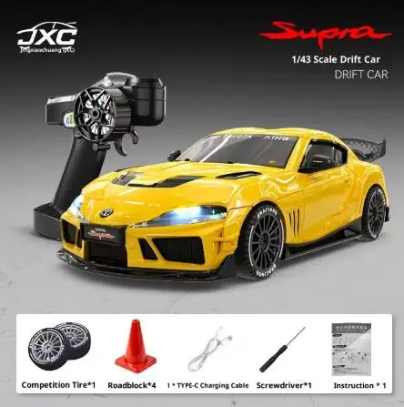 1:43 Supra 1087X RC Drift Car Diecast Metal Body Gyro 4WD Full