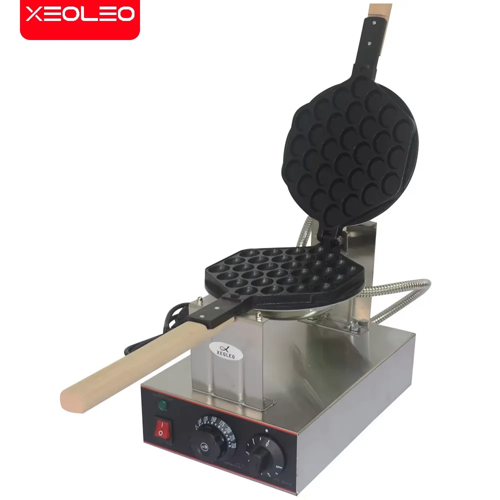 XEOLEO Electric Egg Bubble Waffle Maker 1400W QQ Eggs Waffle Machine Hongkong Eggettes Puff Waffle