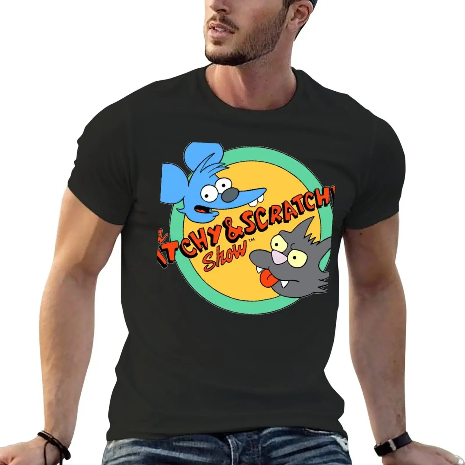 

New The Itchy and scratchy Cartoons T-Shirt animal prinfor boys shirts graphic shirts graphic tee graphics funny t shirts men