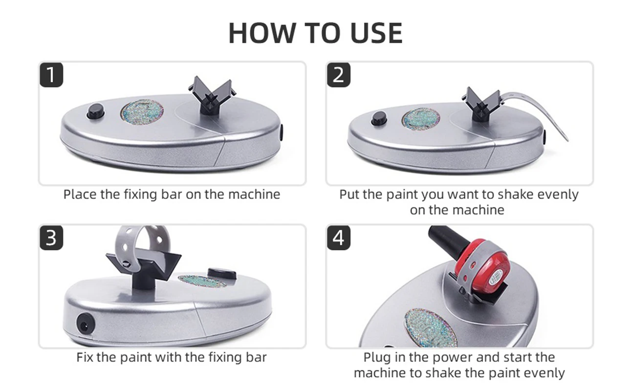 Machine Professionnelle de Secouage de Gel de Centre Commercial pour Verhéritage à Ongles Outils d'Organisation de Zones d'Encre, Outils d'Amélioration des Ongles, Adaptés aux Salons de miles