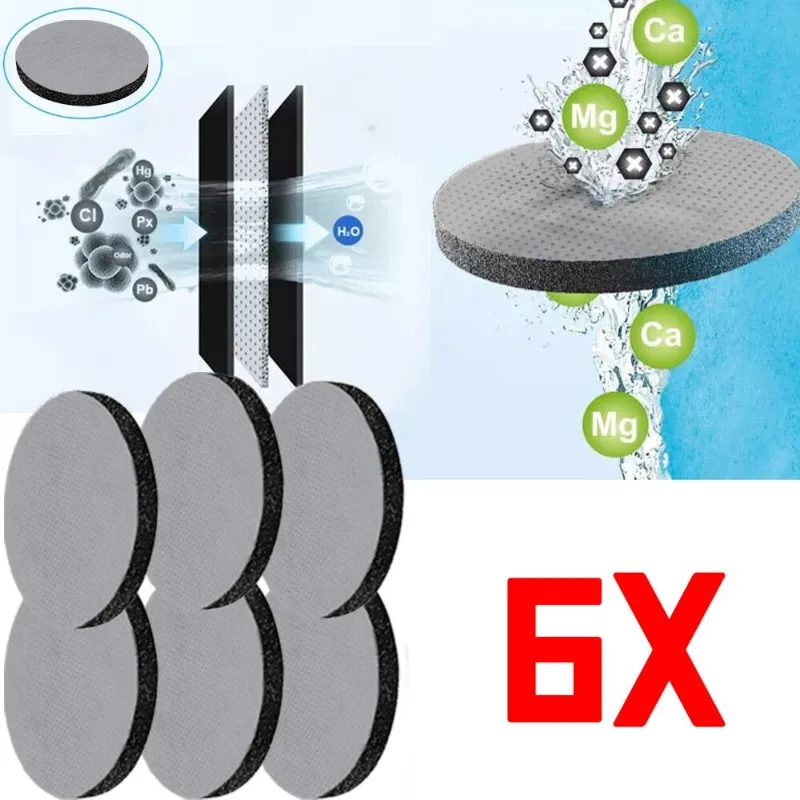 6pcs For Brita Microdisc Replacement Disc Filter Active Water Bottle Filtration 5.5cm Micro Disc Filter Carbon Sheet