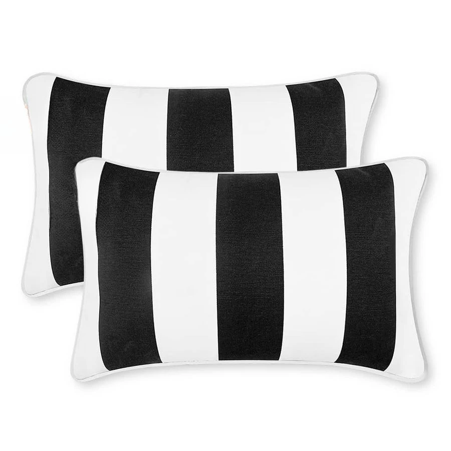 

Набор из 2 уличных подушек для поясницы, 20x12 дюймов, всепогодные водонепроницаемые подушки для патио с наполнителями, декоративные подушки для патио F