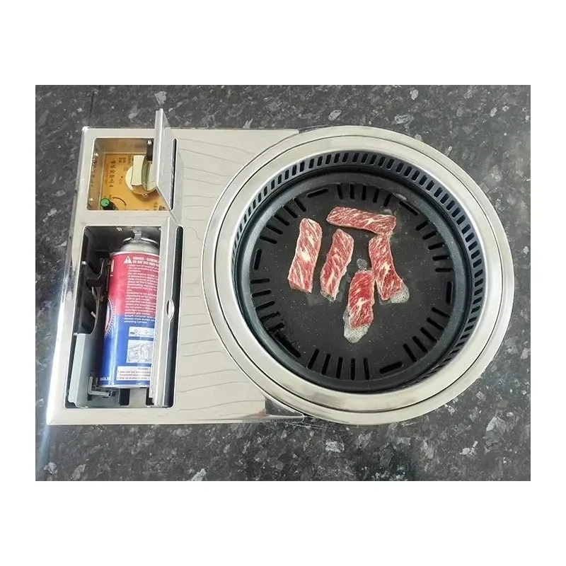 Pinnovo Korean Commercial Indoor Smokeless Butane  Bbq Grill, Portable Barbecue Stove for Restaurant for Upper air Outlet