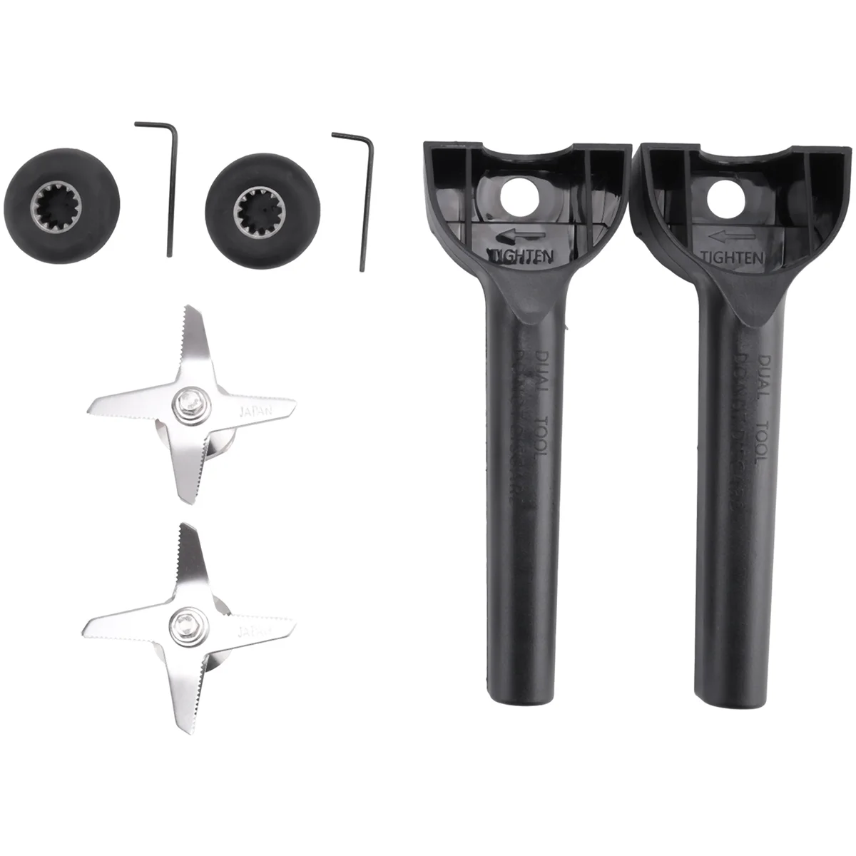 مجموعتان لاستبدال سلسلة Vitamix 5200 6 سكين خلاط شفرة رطبة وجع محرك المقبس 64 أونصة وحاوية 32 أونصة