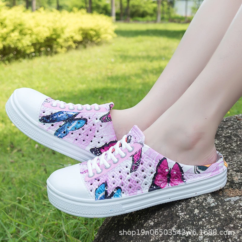 

Outdoor Summer Shoes Travel Sandals Women's Sandals Large Size Comfortable Prints Student Shoes Girls Casual Butterfly Prints