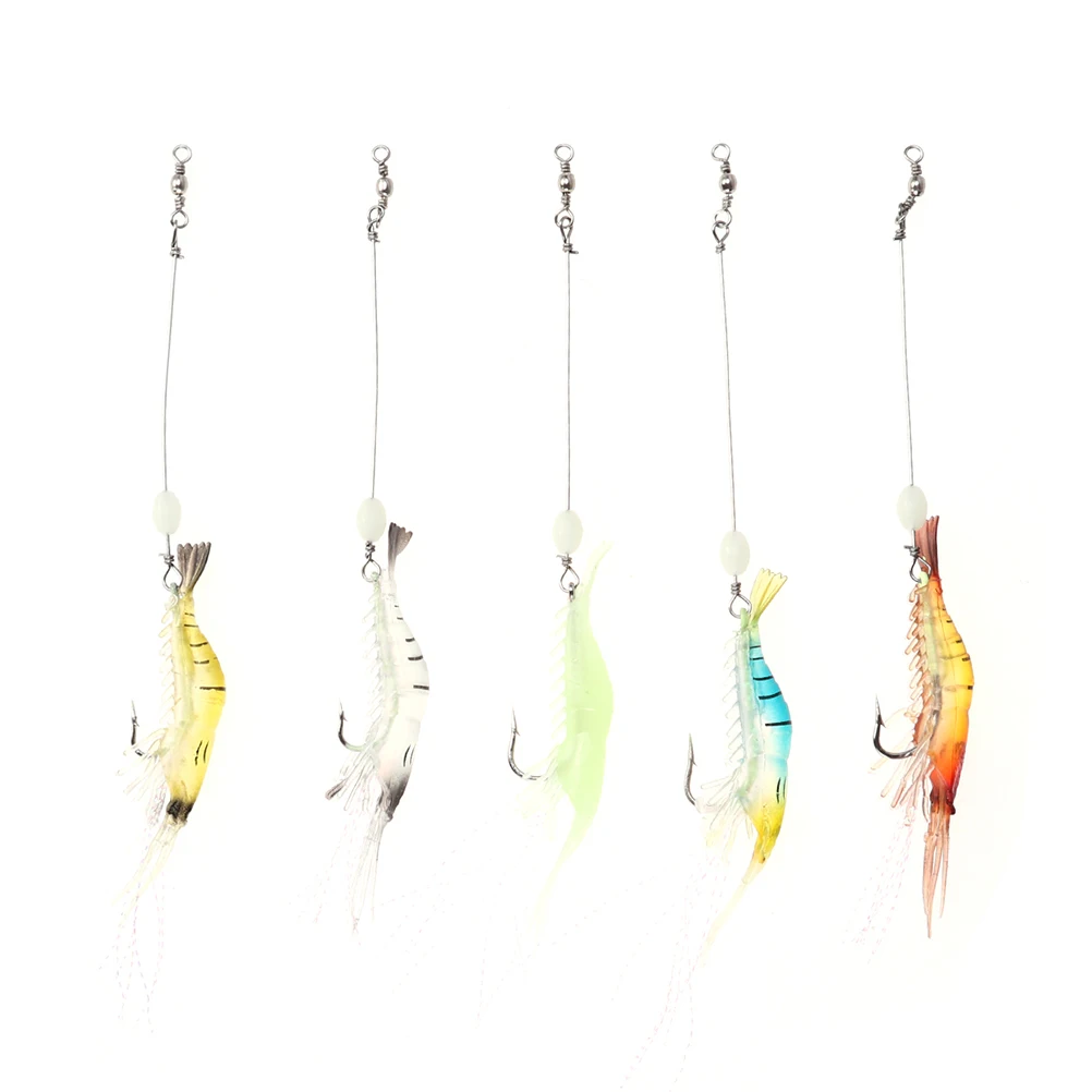 

10pcs Bionic Fishing Lures Simulated Fake Shrimp Baits Hook for Shrimp Fishing Lure With Hook Fish Soft Bait