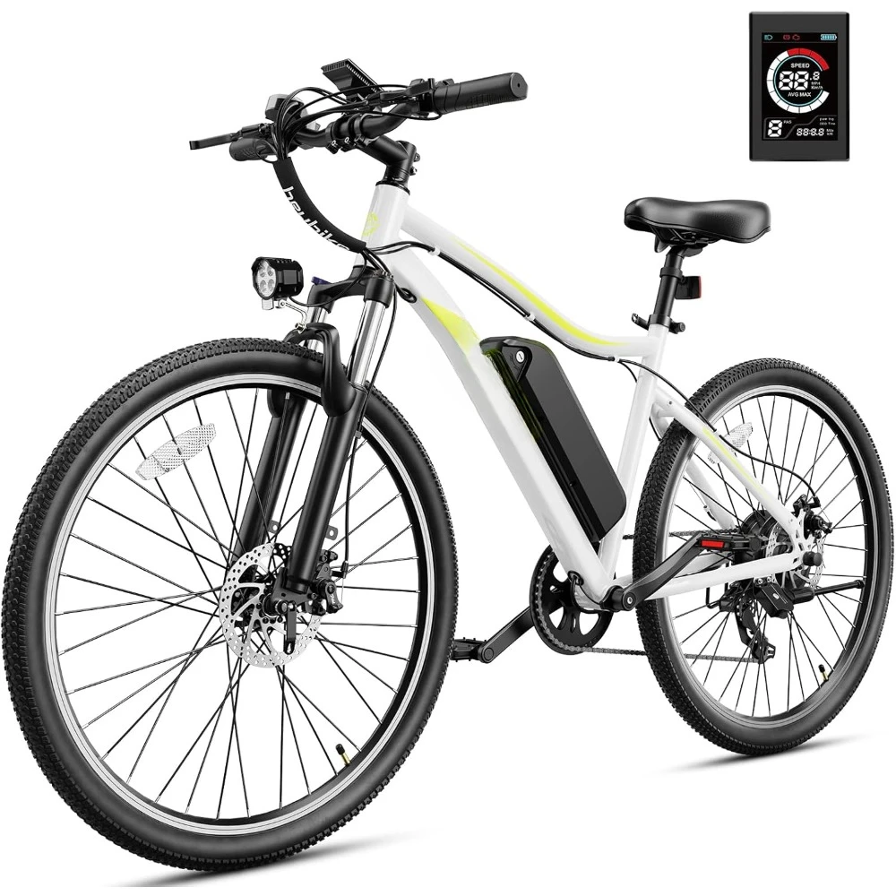 Elektrofahrrad mit 750 W Spitzenmotor, maximale Geschwindigkeit 28 Meilen pro Stunde, 600 Wh Batterie, 27,5 Zoll elektrisches Mountainbike mit 7 Gängen und Vorderradaufhängung