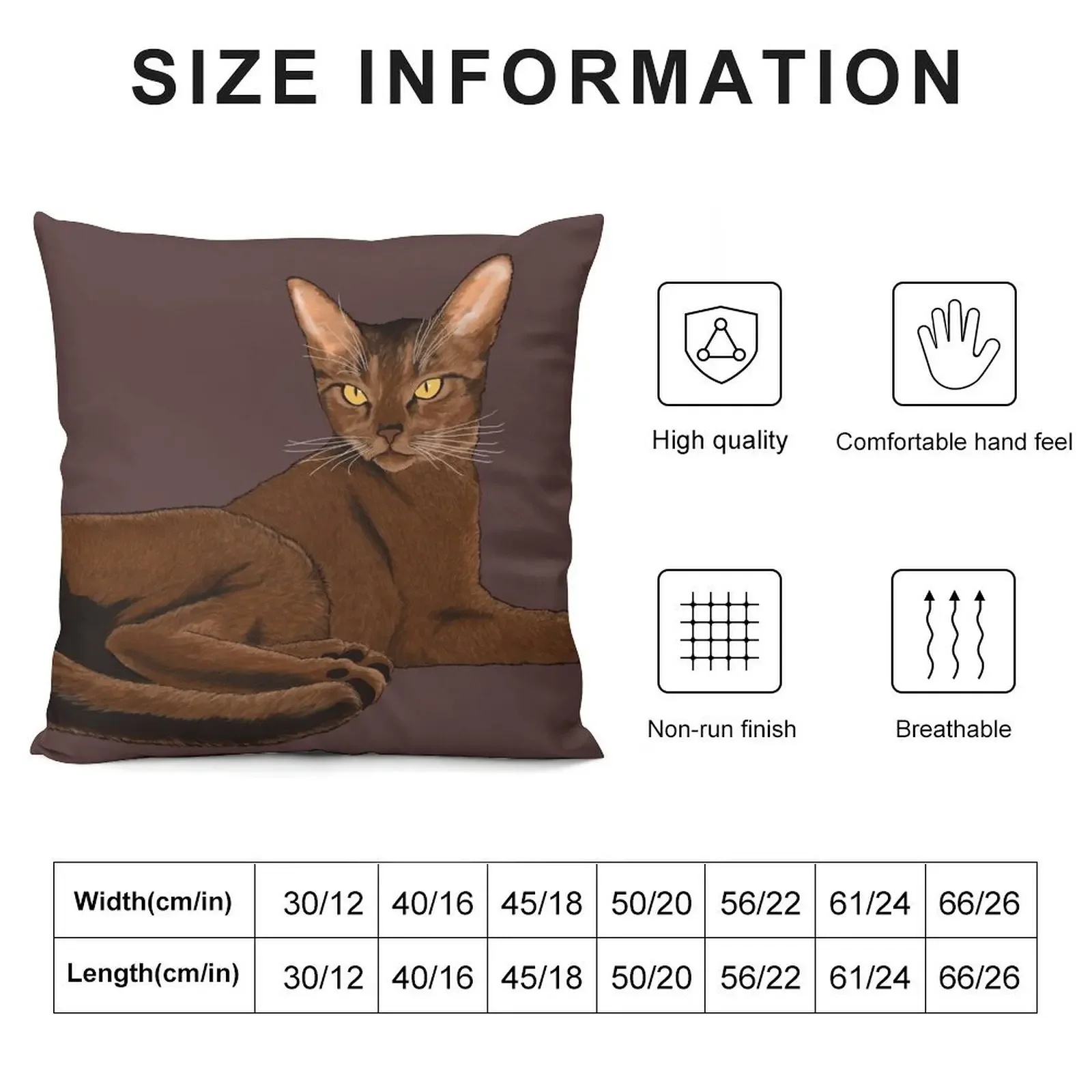 abyssinian cat Throw Pillow Pillow Decor Pillowcases pillow