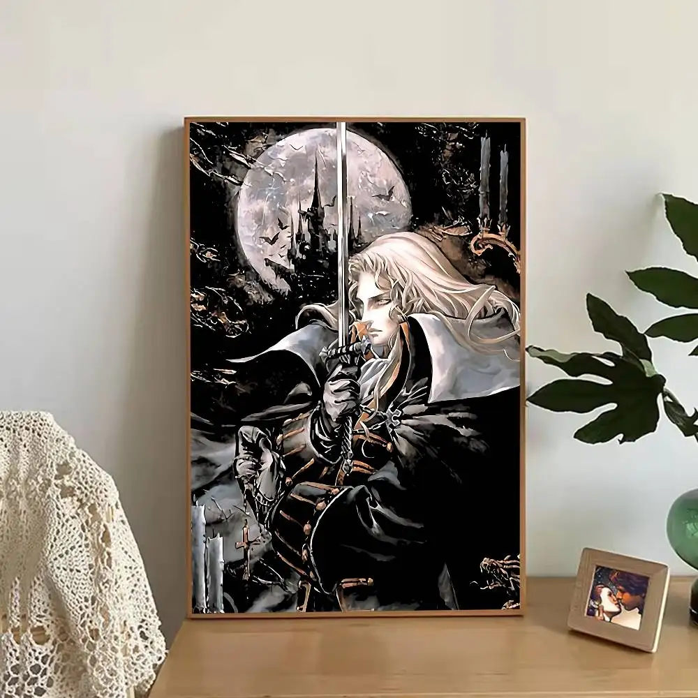 Game C-Castlevania Alucard Poster Wall For Sticky Decoration Waterproof Home Living Room Bedroom