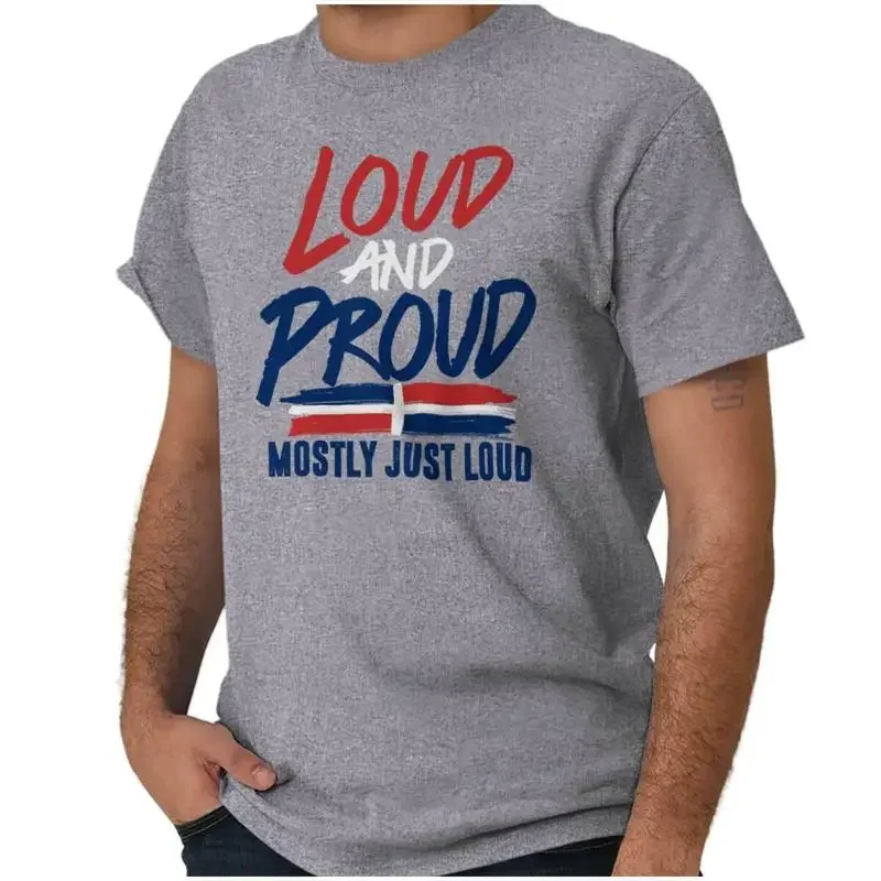 Dominican Republic Loud Proud Patriotic Flag Womens Or Mens Crewneck T Shirt