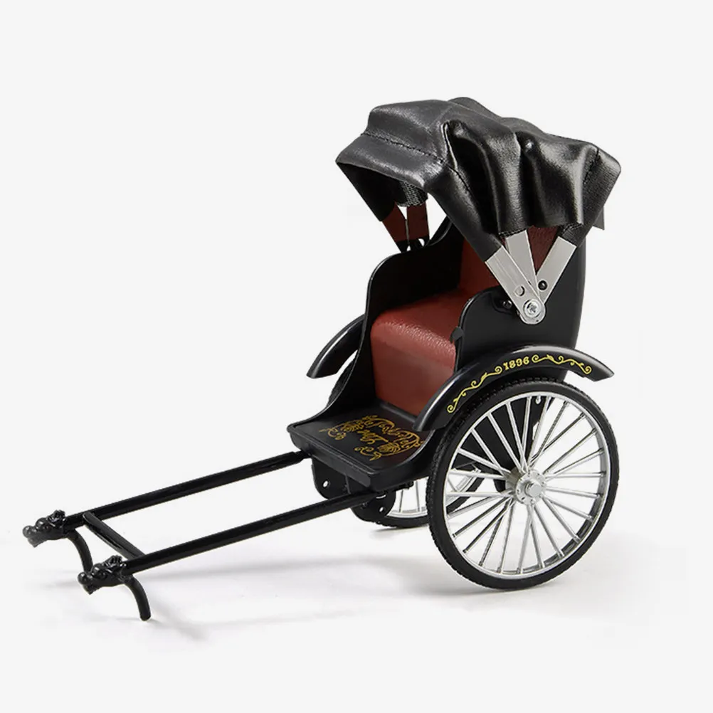 

Винтажная металлическая скульптура Джинрикиша ручной работы, ретро-украшение для рабочего стола, декор для дома, реквизит для фотосъемки, центральное украшение стола