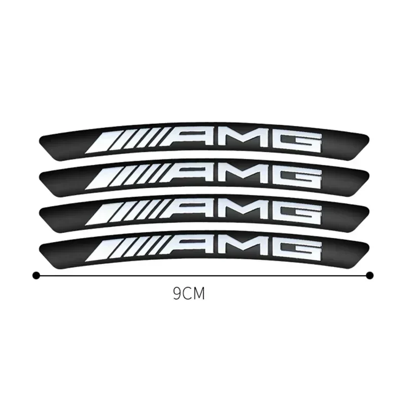 4Pcs Car Logo Wheel Hub Stickers Emblem Decoration For Mercedes Benz AMG CLA GLB GLC C43 C63 E53 GT SLK W205 W211 W203 W168 W222