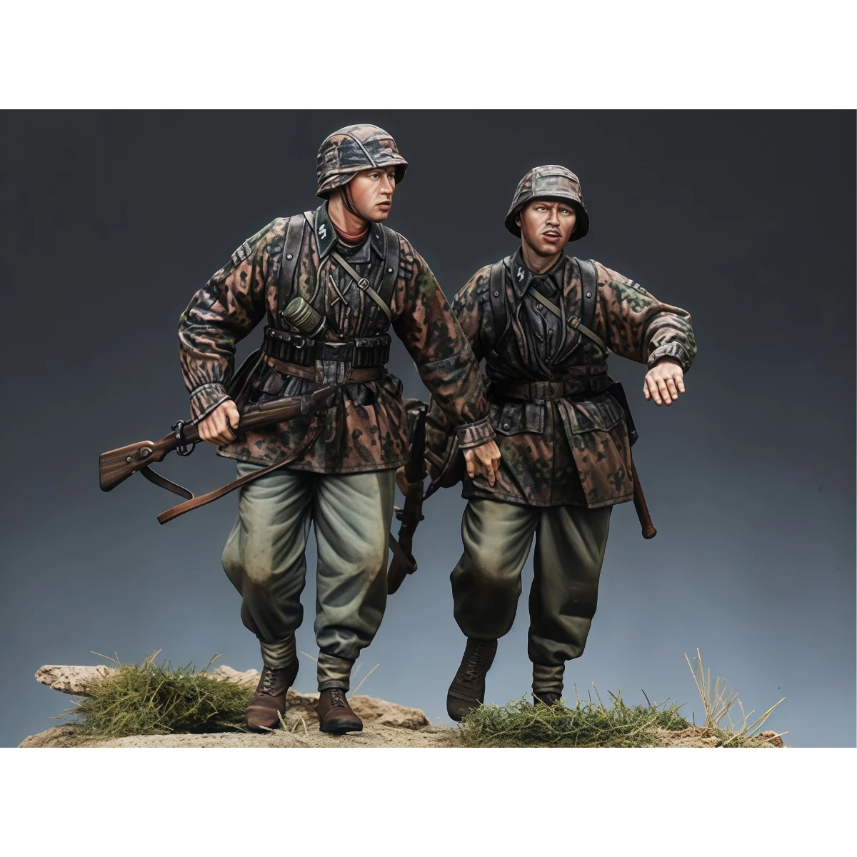 

Комплект неокрашенной модели из смолы 1/35, военная тема, немецкая пехота времен Второй мировой войны в разобранном виде и неокрашенная GK, 1547R