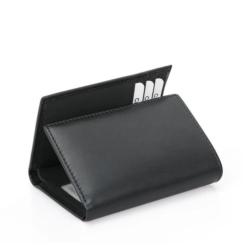 Trifold Wallet For Man Short Purse Carbon Fiber Functional Male Wallet Card Holder