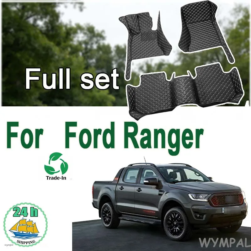 

Кожаные автомобильные коврики для Ford Ranger 2020, 2019, 2018, 2017, 2016, 2015, 2014, 2013, 2012, коврики, накладки, аксессуары для интерьера