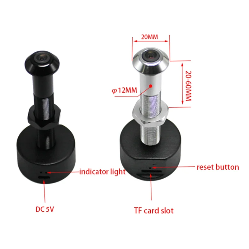 B03B-Tuya Diameter 12MM Wide Angle Fisheye Dual Frequency Wifi Door Eye Remote Monitoring Graffiti Smart Life Home Camera